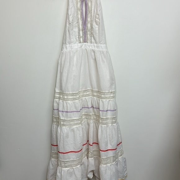 Urban Outfitters Lace-Trim Tiered Midi Dress Small - Picture 4 of 10